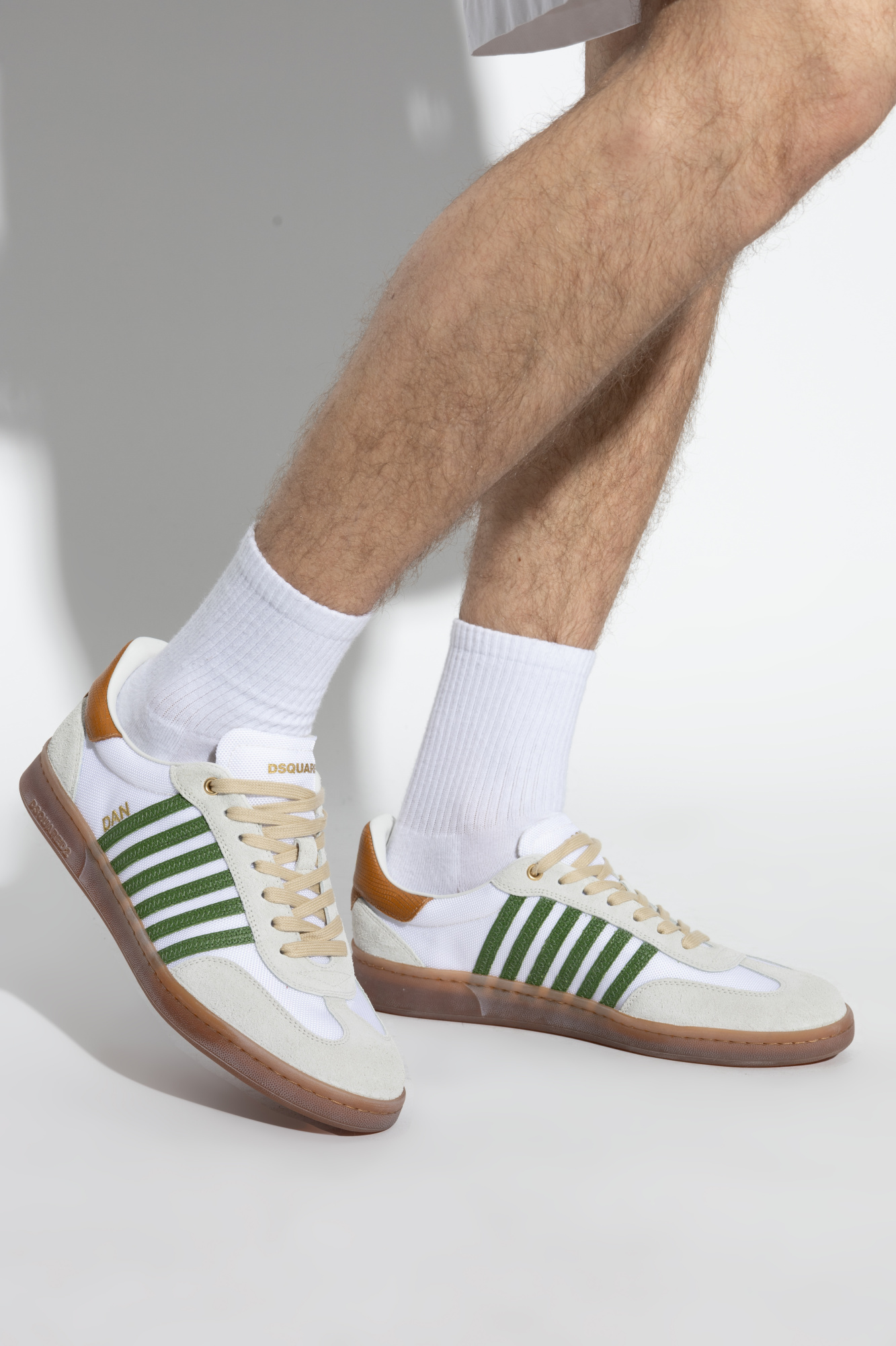 スニーカー DSQUARED2 Men Sneakers White SNM042616808283 M4080 Dsquared2 men's sneakers New Jersey in leather